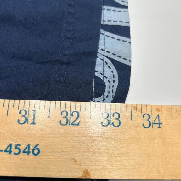 Vintage FUBU The Collection Button Up Shirt Men’s L Blue Patchwork Graphic - Picture 3 of 11